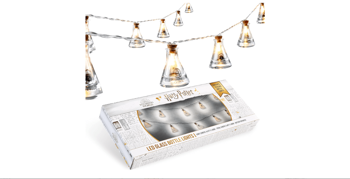 Harry Potter Fairy Lights Potion Bottle Hanging String Lights 10 LED 5ft for Bedroom Dorm Living Room Indoor Decor Gifts for Kids Adults