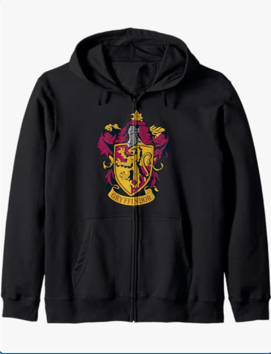 Harry Potter Gryffindor House Crest Zip Hoodie
