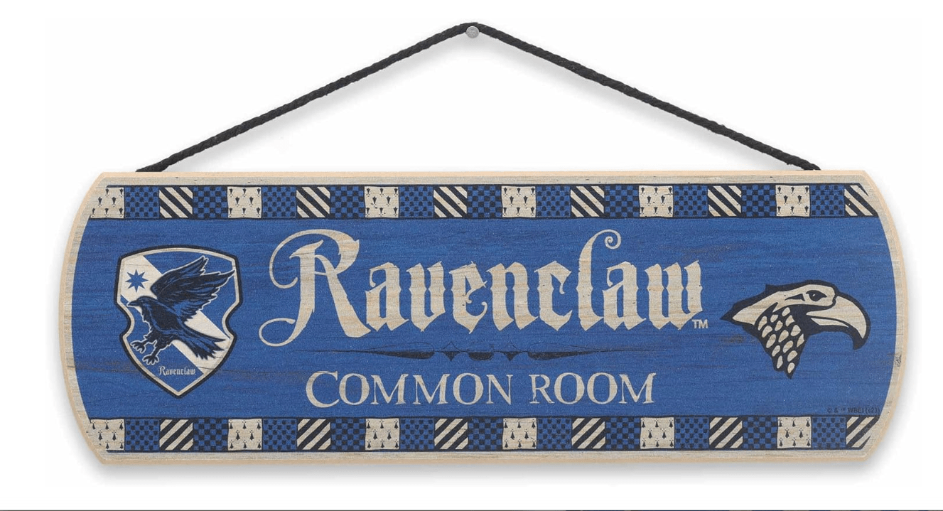 Harry Potter Ravenclaw Common Room - Wooden Wall Hanging Decor - Fun Ravenclaw Sign for Teen Bedroom or Home Theater