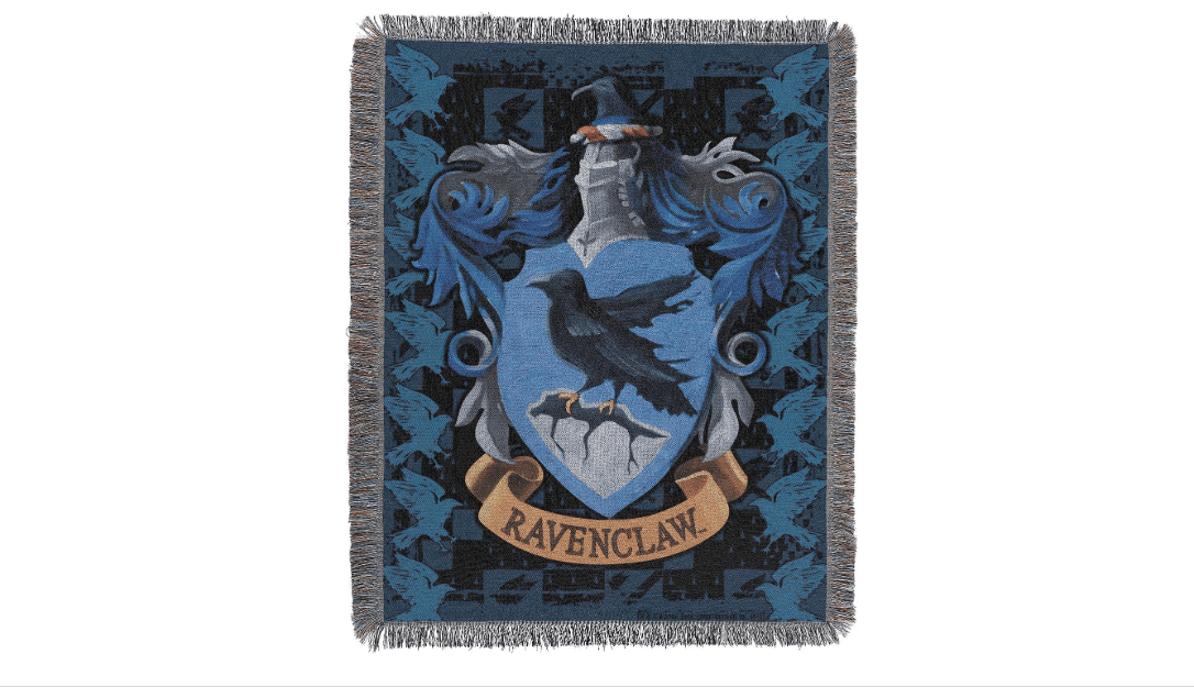 Northwest Harry Potter Woven Tapestry Throw Blanket, Designer Home Décor, Modern, Unique Gift, 48" x 60", Ravenclaw Crest 