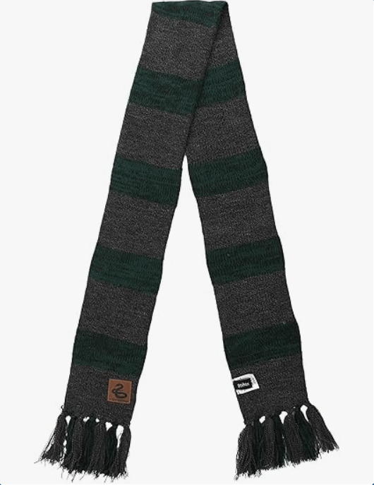 Harry Potter Slytherin Heathered Knit Scarf for Adults and Kids
