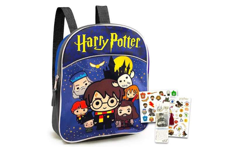 Harry Potter Backpack Set ~ 4 Pc Bundle with 11" Mini Backpack filled with Tattoos, Stickers, and More School Supplies 