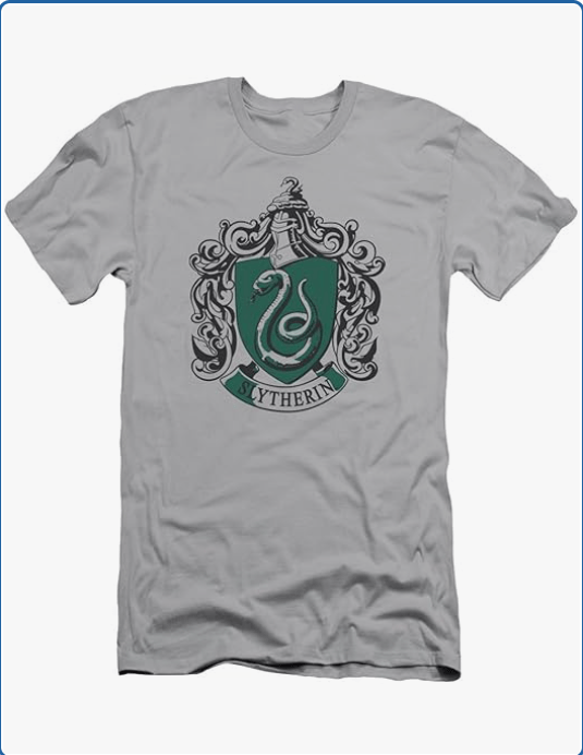 A&E Designs Harry Potter Slytherin Crest Slim Fit Shirt
