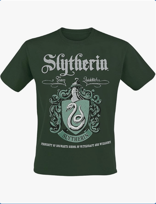 Men's Harry Potter Slytherin Crest Green T-Shirt: M, Forest Green, Medium
