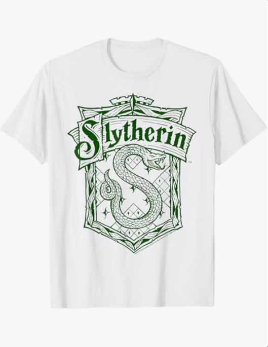 Harry Potter Slytherin Detailed Crest T-Shirt Small
