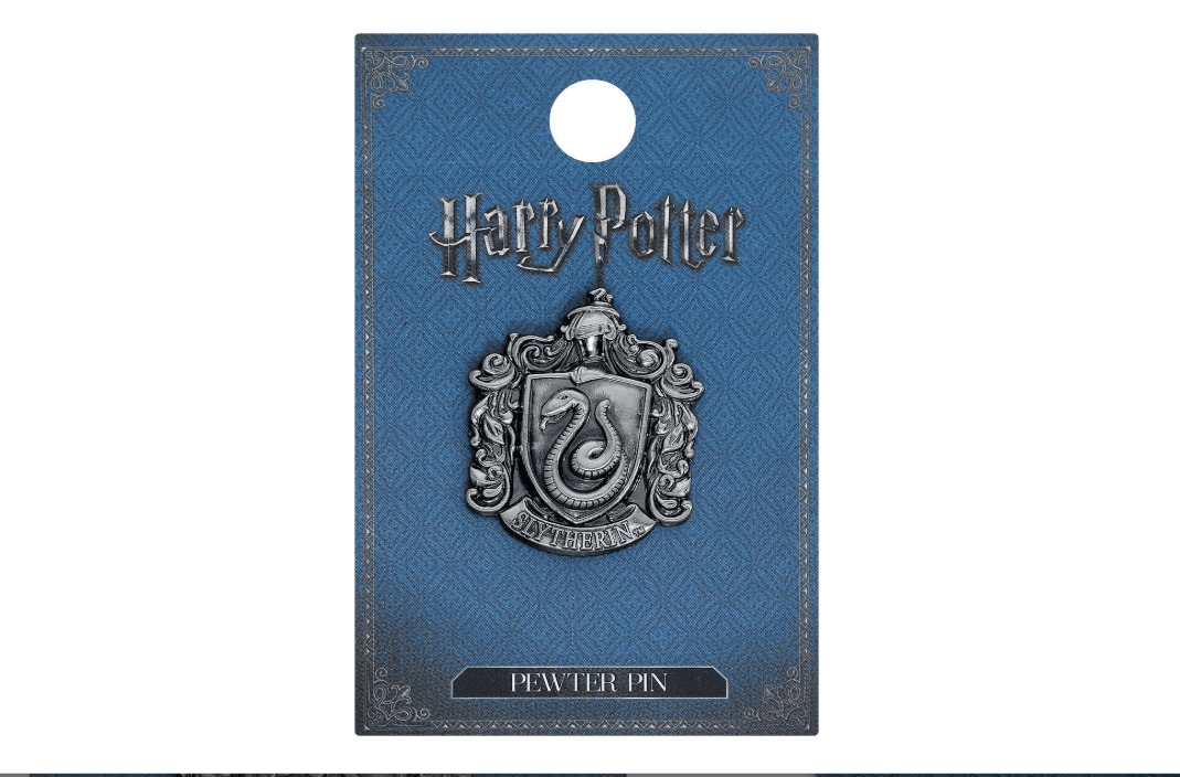 Harry Potter Slytherin School Crest Pewter Lapel Pin
