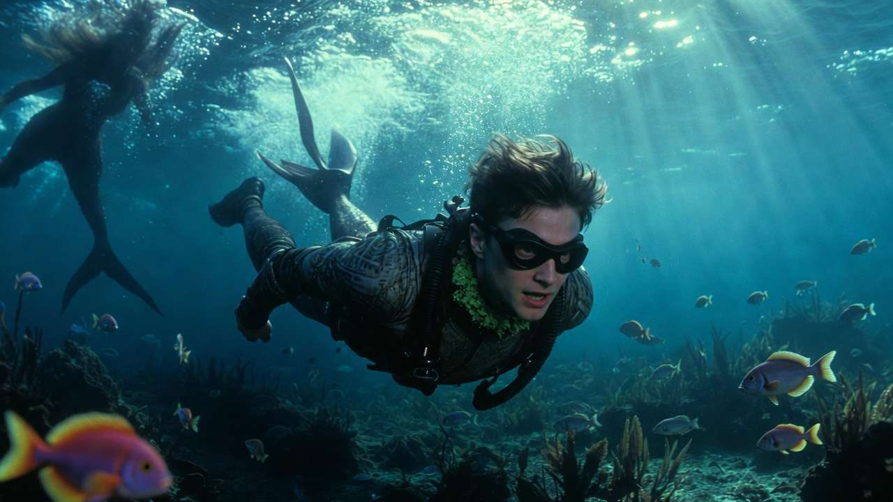 Harry Potter underwater Second Task Black Lake scene with merpeople in Goblet of Fire