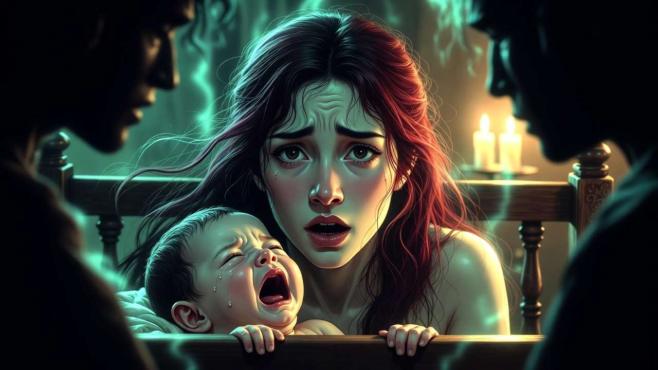 Lily Potter's sacrificial protection shielding baby Harry with ancient magic glow