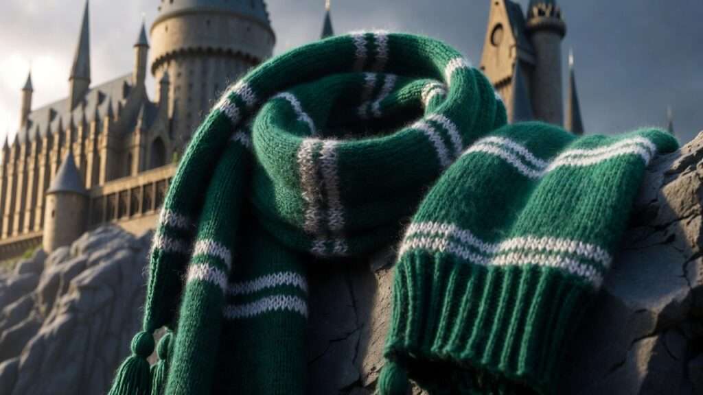 harry potter slytherin house scarf