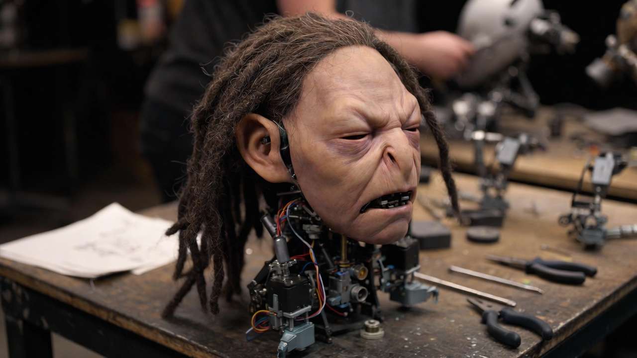 Behind-the-scenes animatronic Dre Head puppet creation Harry Potter Prisoner of Azkaban