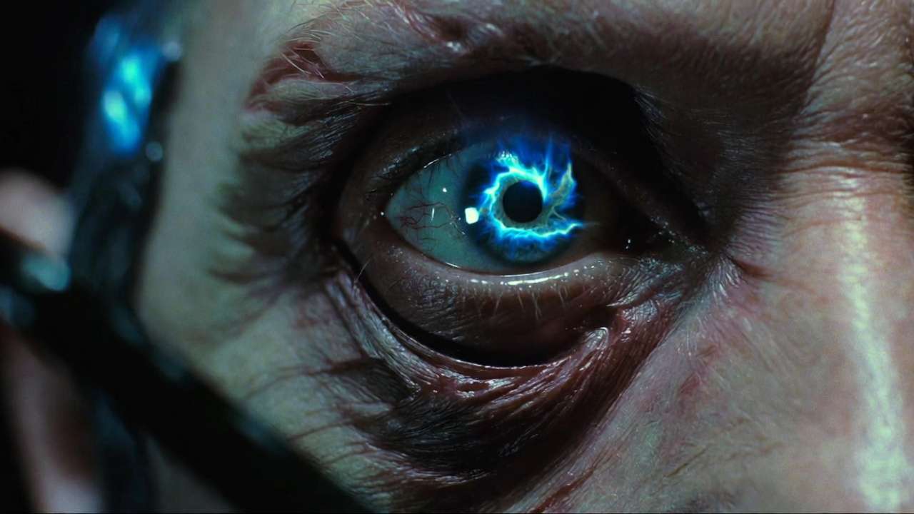 Mad-Eye Moody magical eye glowing blue rotating Harry Potter detailed view