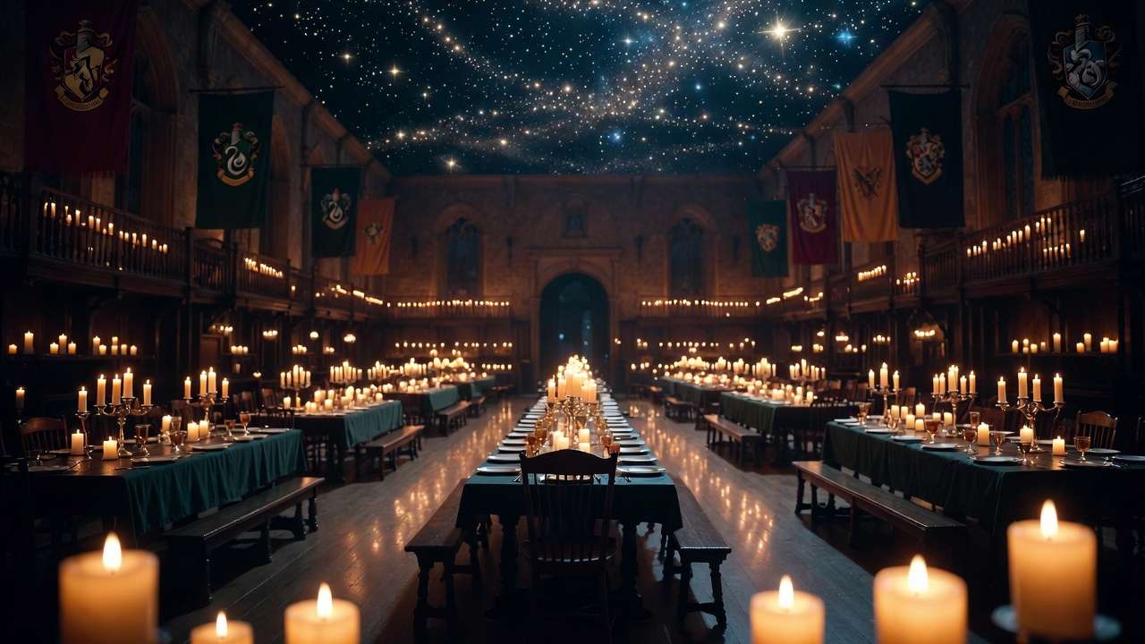 Empty seat in Hogwarts Great Hall symbolizing the absence of Marcus Belby after Robert Knox’s passing.