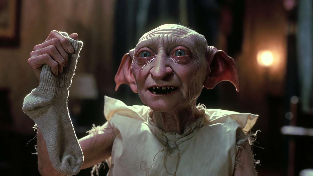 Jason Isaacs as Lucius Malfoy in Harry Potter and the Chamber of Secrets, menacing with snake cane