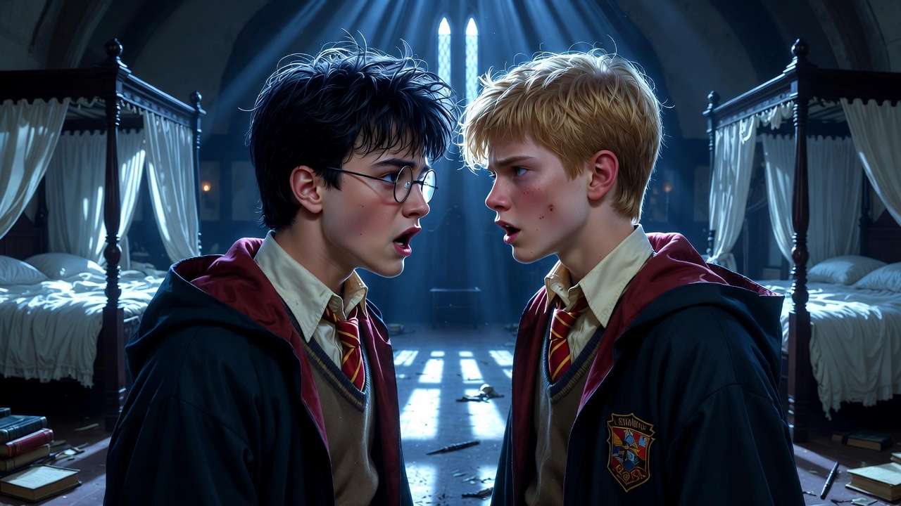 Seamus Finnigan and Harry Potter heated dorm argument in Order of the Phoenix, moment of doubt and conflict