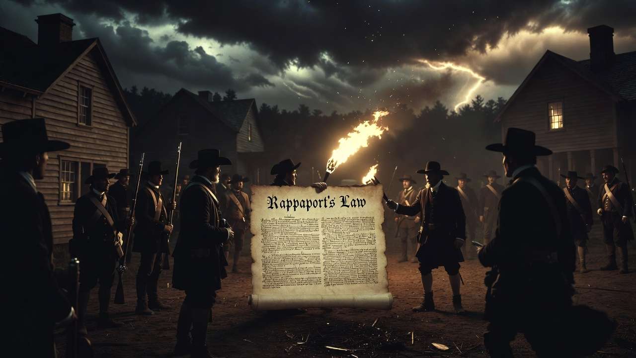 Historical illustration of Rappaport's Law era in American wizarding history with No-Maj tension