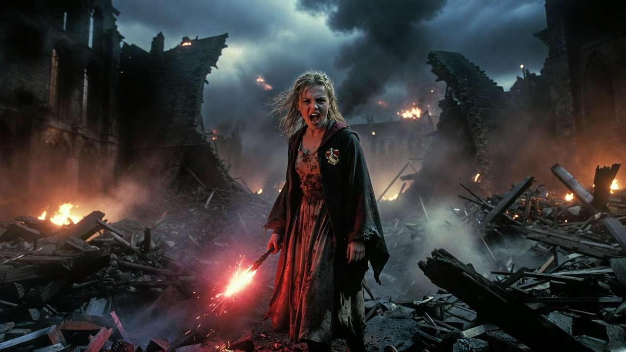 Katie Bell as an unsung hero fighting in the Battle of Hogwarts