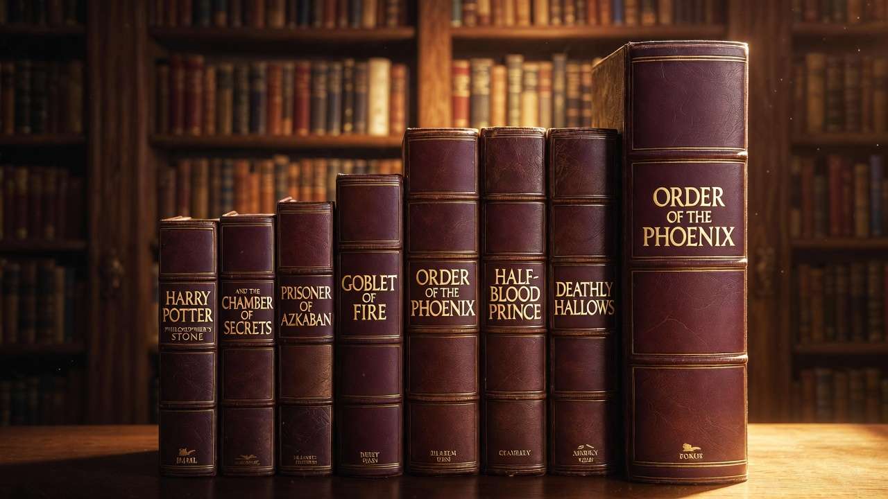 Harry Potter books increasing in thickness word count progression