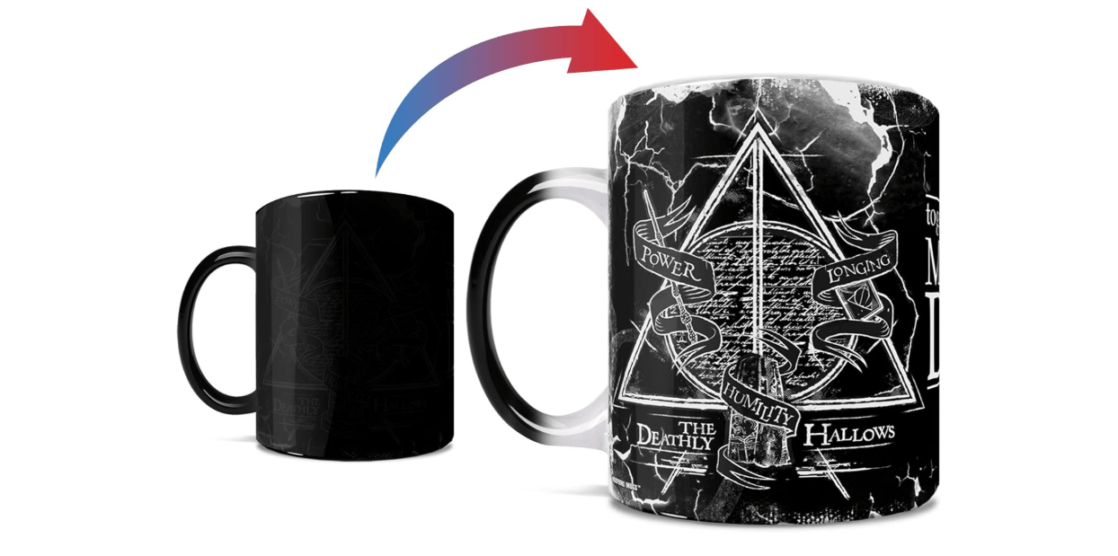 Morphing Mugs Harry Potter - The Deathly Hallows - Power Longing Humility Quote - Master of Death - One 11 oz Color Changing Heat Sensitive Ceramic Mug –...

