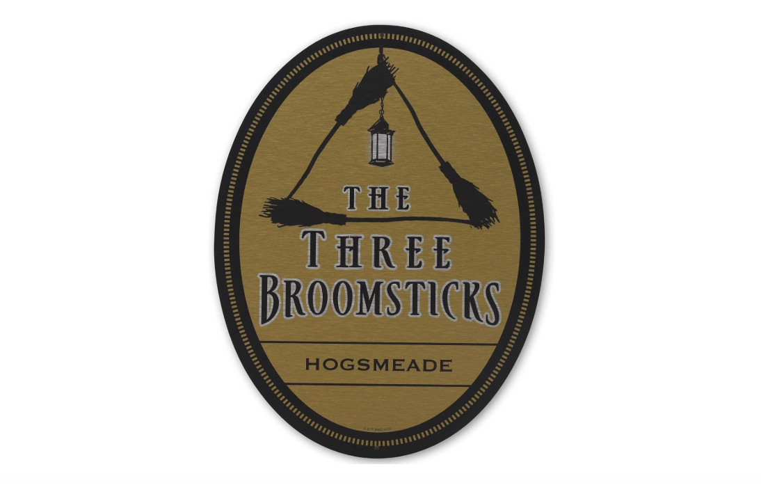 Harry Potter The Three Broomsticks Hogsmeade Metal Sign - Fun Harry Potter Wall Decor for Home Decorating
