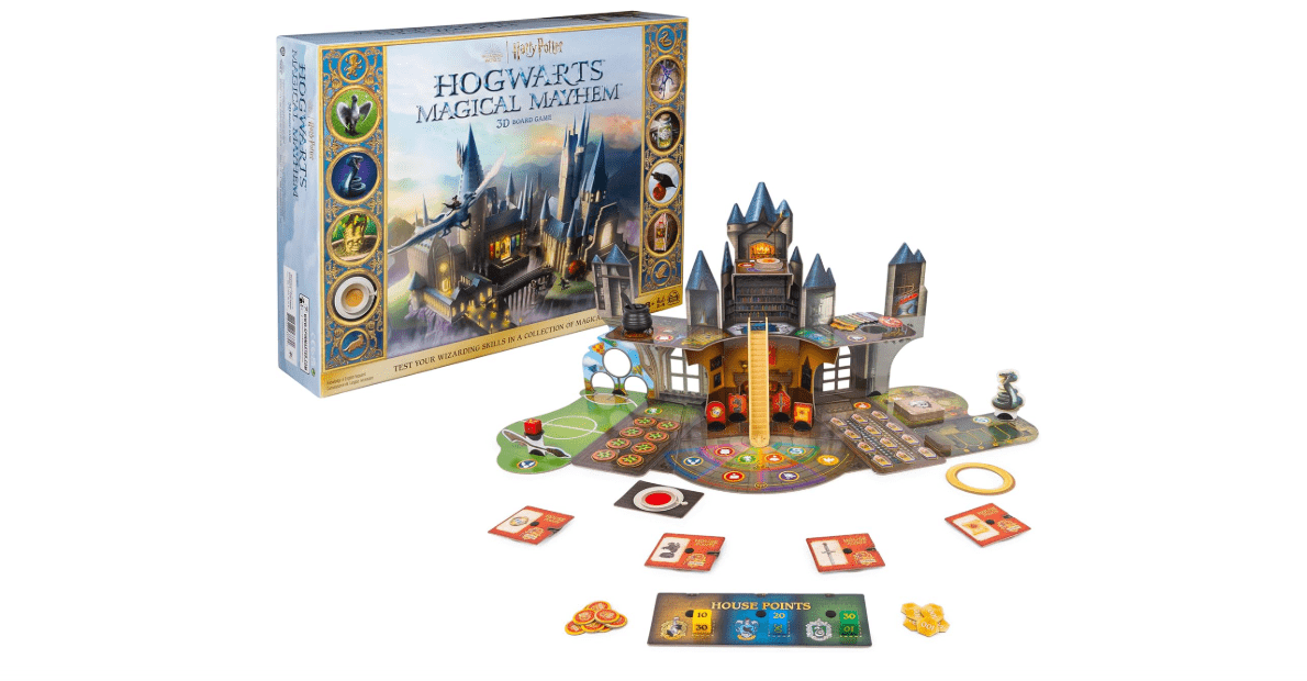 Wizarding World Hogwarts Magical Mayhem 3D Board Game | Harry Potter Game for Families, Adults, & Kids Ages 8 and up
