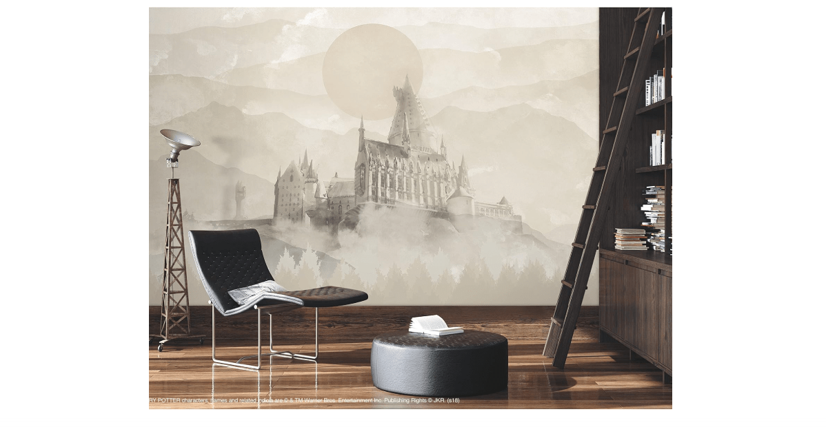 RoomMates RMK12279M Harry Potter Hogwarts Castle Mural Peel and Stick Wallpaper
