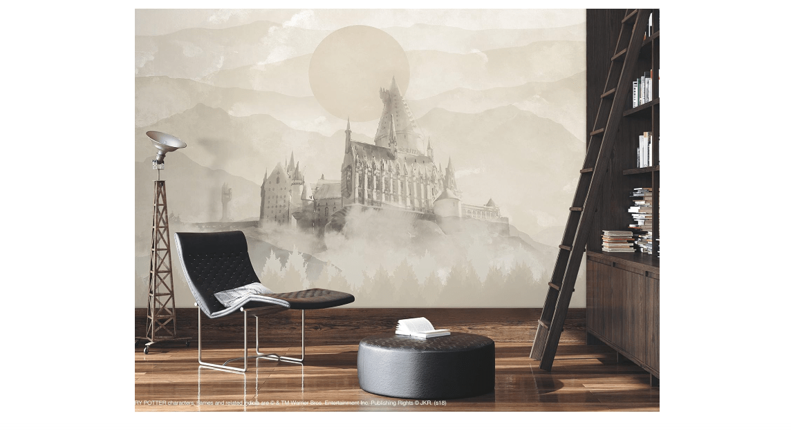 RoomMates RMK12279M Harry Potter Hogwarts Castle Mural Peel and Stick Wallpaper
