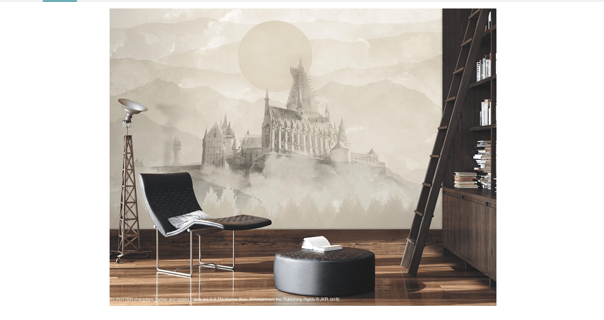 RoomMates RMK12279M Harry Potter Hogwarts Castle Mural Peel and Stick Wallpaper
