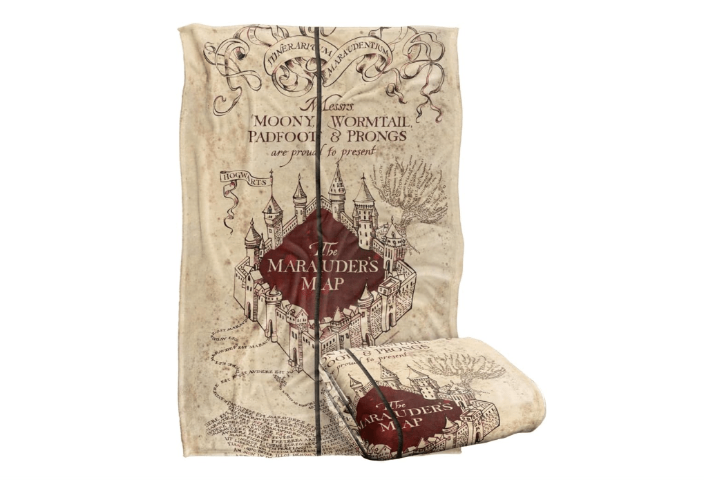 Harry Potter Marauder's Map Officially Licensed Silky Touch Super Soft Throw Blanket 36" x 58"
