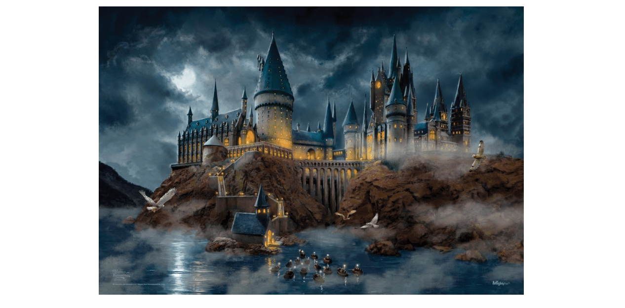 MIGHTYPRINT Harry Potter – Hogwarts Castle – Durable 24” x 17 Wall Art – NOT Made of Paper – Officially Licensed Collectible
