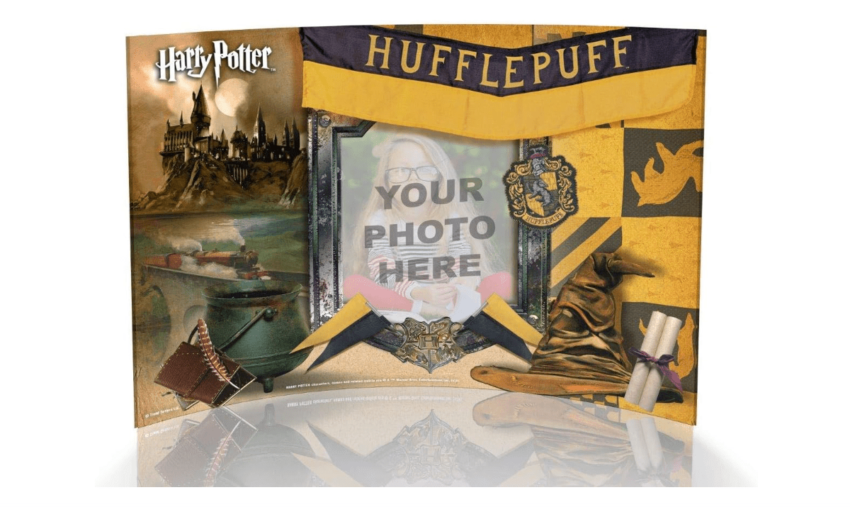 Trend Setters Harry Potter Hogwarts House Personalized Hufflepuff Curved Acrylic Print Photo Frame 7" x 5" - Add Your Own Photo!

