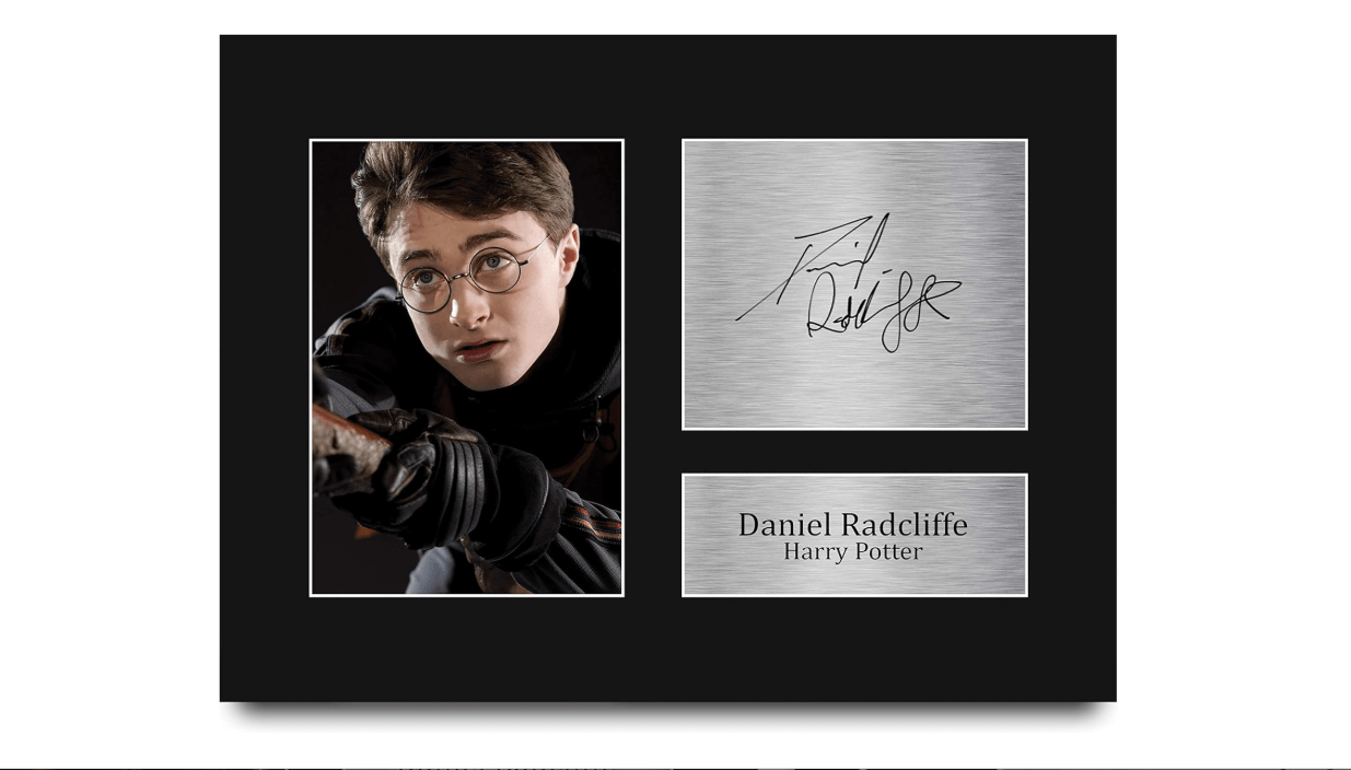 HWC Trading Daniel Radcliffe USL Signed Printed Autograph Harry Potter Gifts Print Photo Picture Display - US Letter Size 
