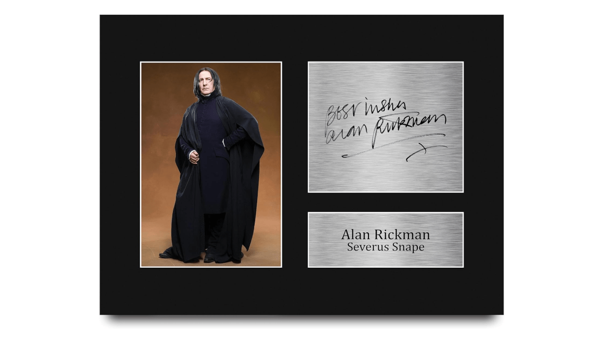 HWC Trading Alan Rickman Severus Snape Harry Potter Gifts Printed Signed Autograph Picture for Movie Memorabilia Fans - US Letter Size 