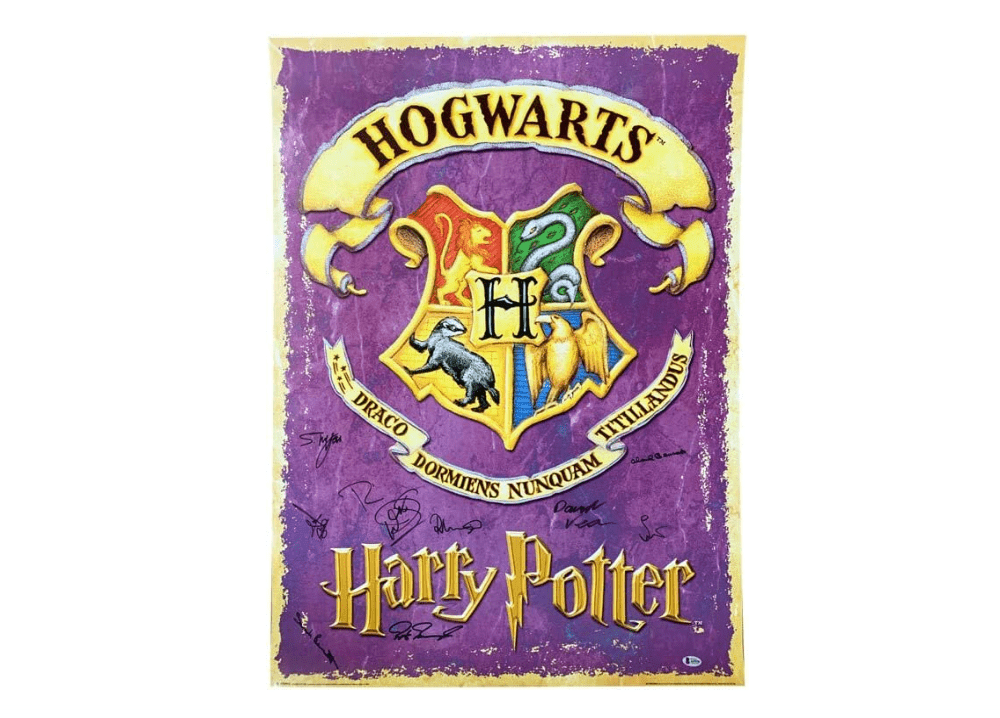 Harry Potter Cast Autographed 25 1/8 x 35 3/8 Poster (10 Signatures) - BAS LOA 