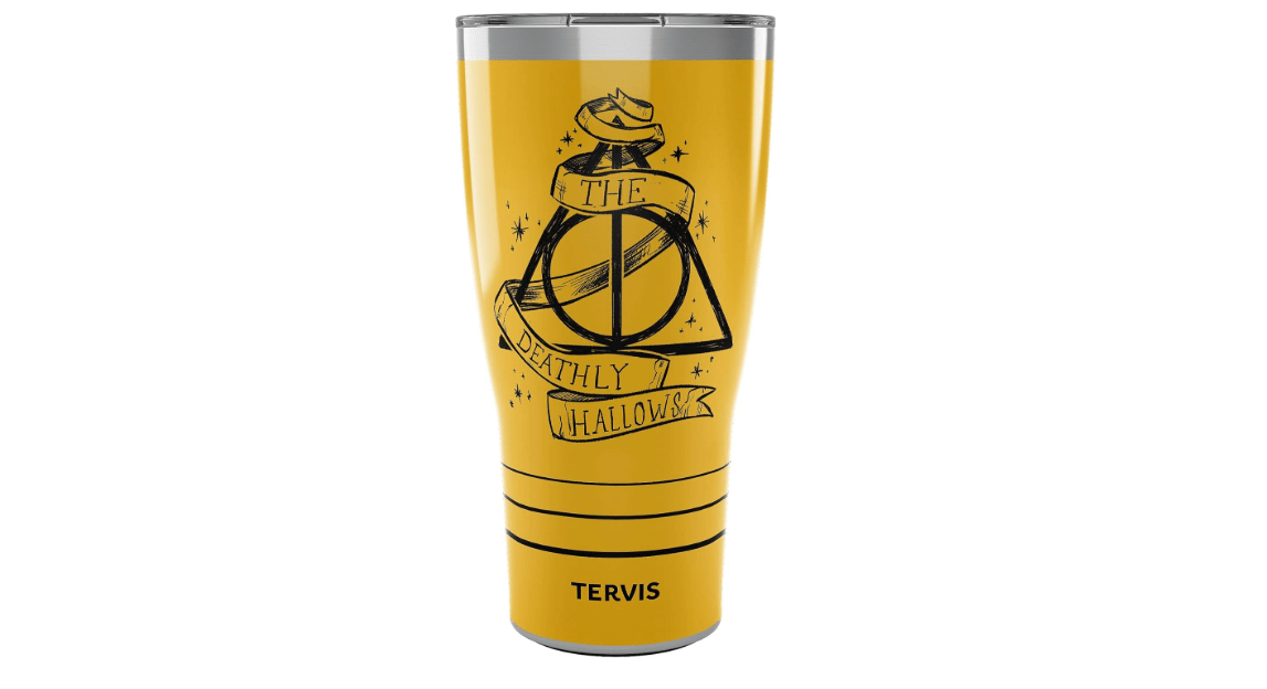 Tervis Traveler Harry Potter Deathly Hallows Triple Walled Insulated Tumbler Travel Cup Keeps Drinks Cold & Hot, 30oz, Stainless Steel
