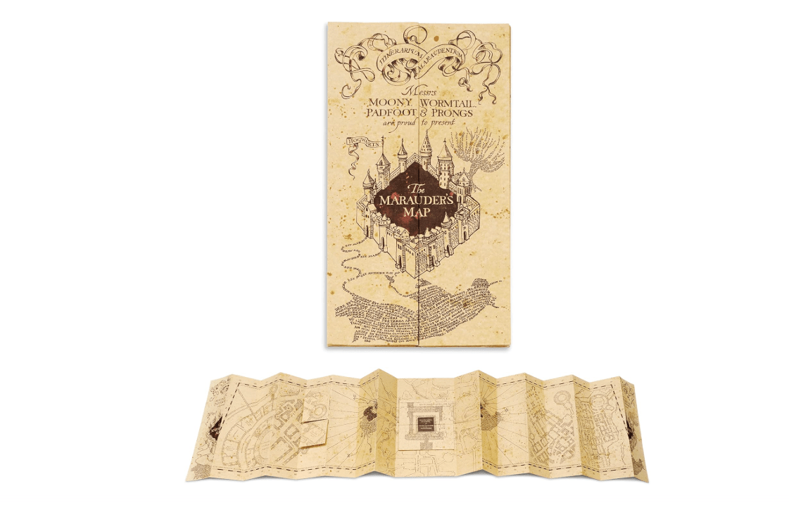 Grupo Erik Harry Potter The Marauder's Map - 68.7 x 15.6 Inch / 174.5 x 39.5 cm - Fantasy Map - Matte Finish - The Marauder's Map
