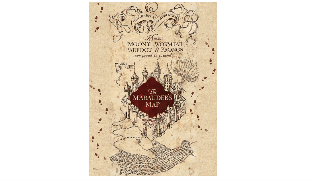 MIGHTYPRINT Harry Potter – Marauders Map – Moony Wormtail Padfoot and Prongs - Mischief Managed – Durable 17” x 24" Wall Art – NOT Made of Paper –...
