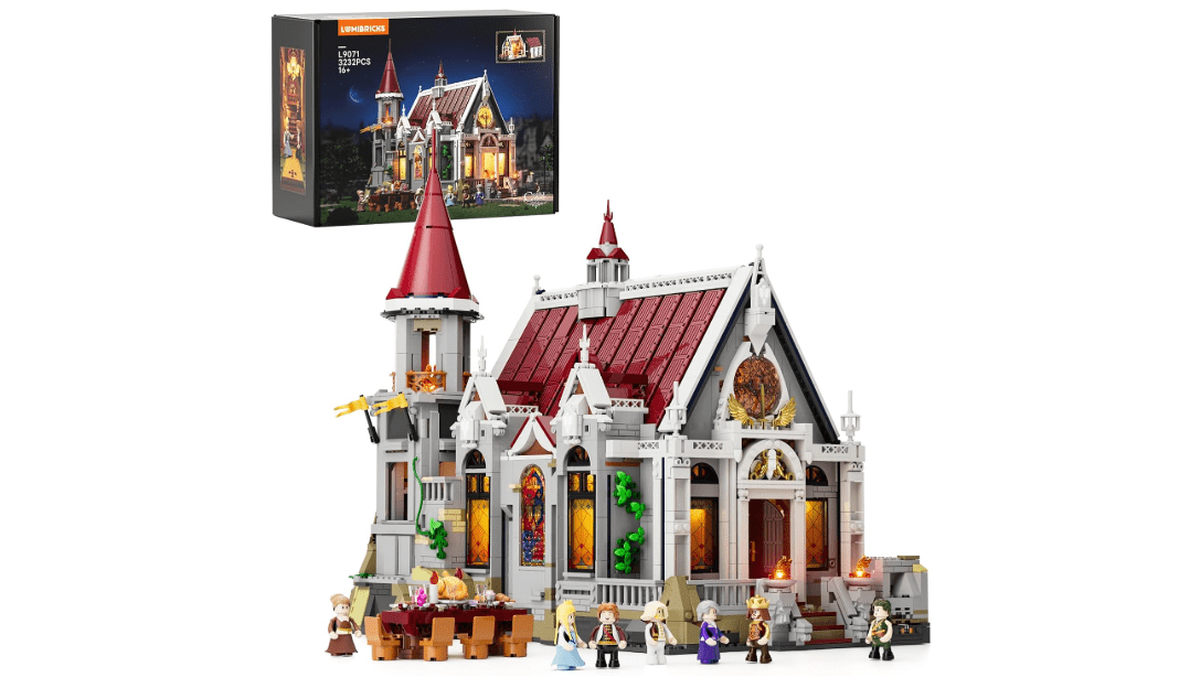 Lumibricks Medieval Castle Banquet Hall Lighting Building Bricks Set - Middle Ages City Town Modular Collection Display Kit with Minifigures 3232 Pcs for...
