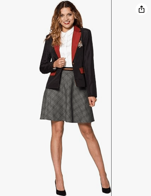 Suitmeister Women's Blazer - Harry Potter Gryffindor Jacket Slim Fit - Black