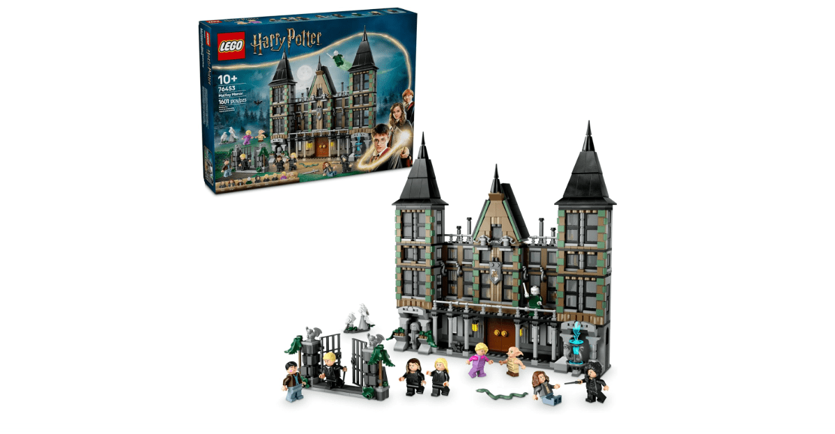 LEGO Harry Potter Malfoy Manor Building Set - Harry Potter Toy for Boys & Girls, Ages 10+ - Collectible Kids Toy for Fans - Includes 9 Minifigures - 76453 