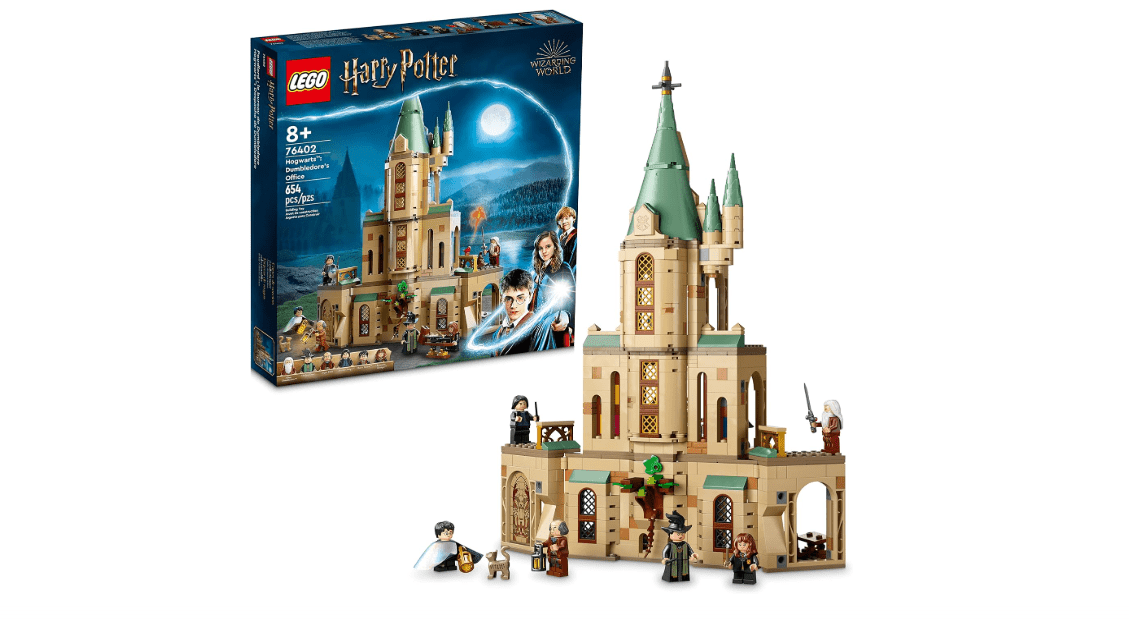 LEGO Harry Potter Hogwarts: Dumbledore’s Office 76402 Castle Toy, Set with Sorting Hat, Sword of Gryffindor and 6 Minifigures, for Kids Aged 8 Plus 