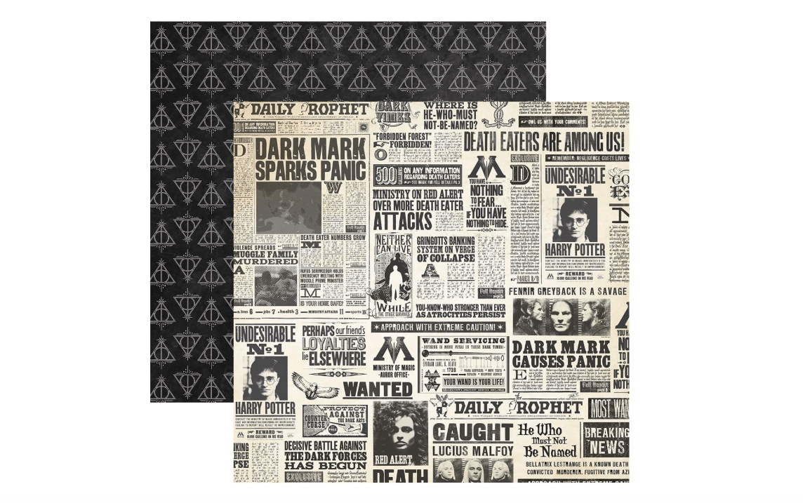 Paper House Productions Harry Potter Newspaper Double Sided Scrapbook Paper, 12-inch, 15-Pack