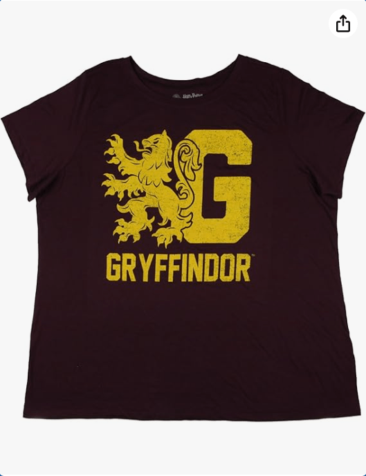Harry Potter Women's Gryffindor House Crest Logo Plus Size T-Shirt

