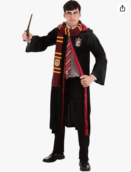 Harry Potter Plus Size Robe, Deluxe Hogwarts House Themed Robes for Adults, Wizarding World Costume
