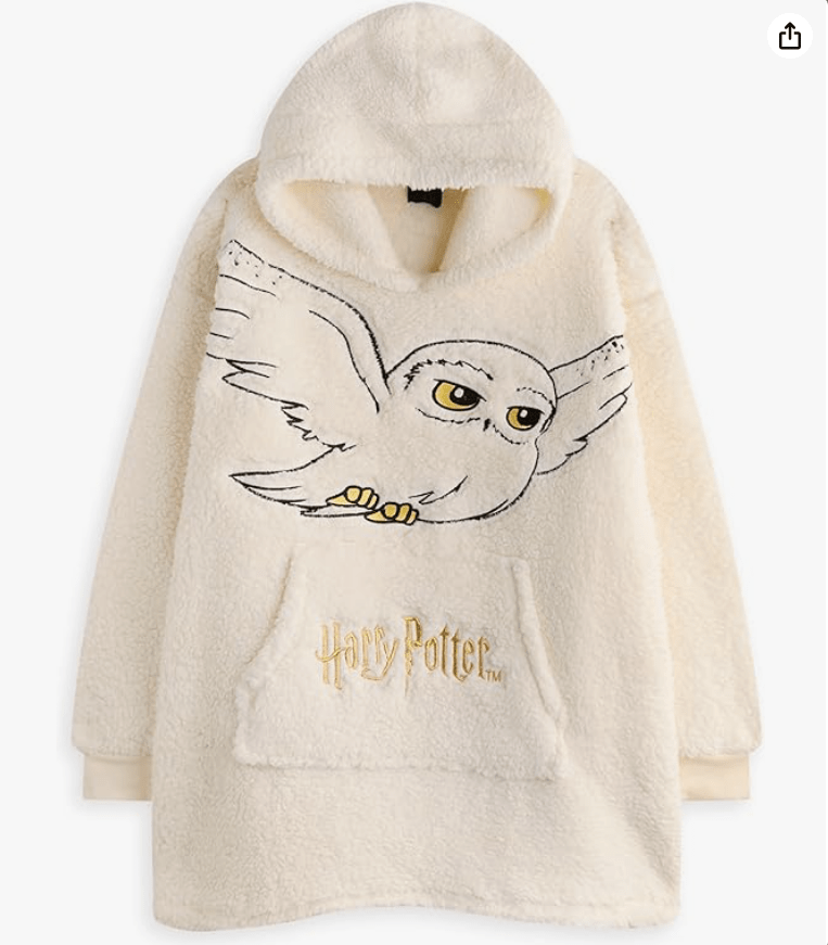 Harry Potter Womens Wearable Blanket Hoodie Options | Adults Fluffy Fleece Hooded Pullover Sherpa Lined with Big Pocket
