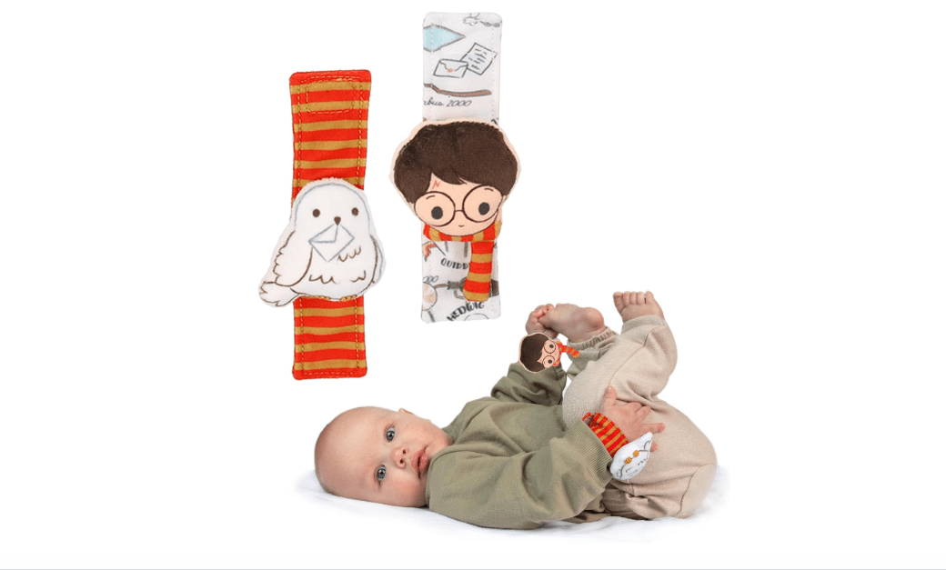 Kids Preferred Harry Potter Hedwig Baby Infant Wrist Rattles with Hedwig Plush Rattle - Soft Baby Wrist Rattles Encourage Leaning Development Newborn to 12...