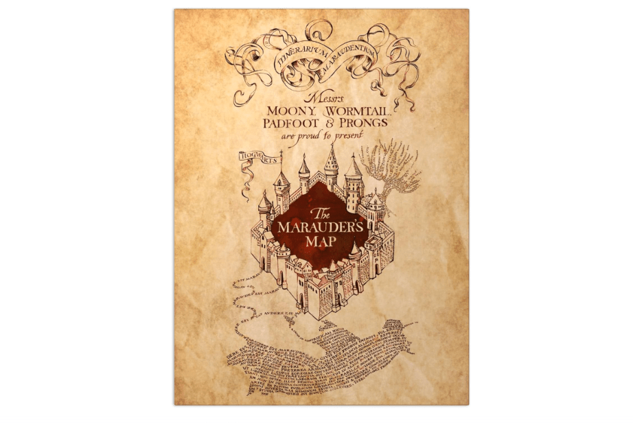 Displate Metal Poster Harry Potter - Wizarding World Gift - Magical Must Haves - The Marauder's Map Cover - Easy Magnetic Mounting - Magical Room Decor...