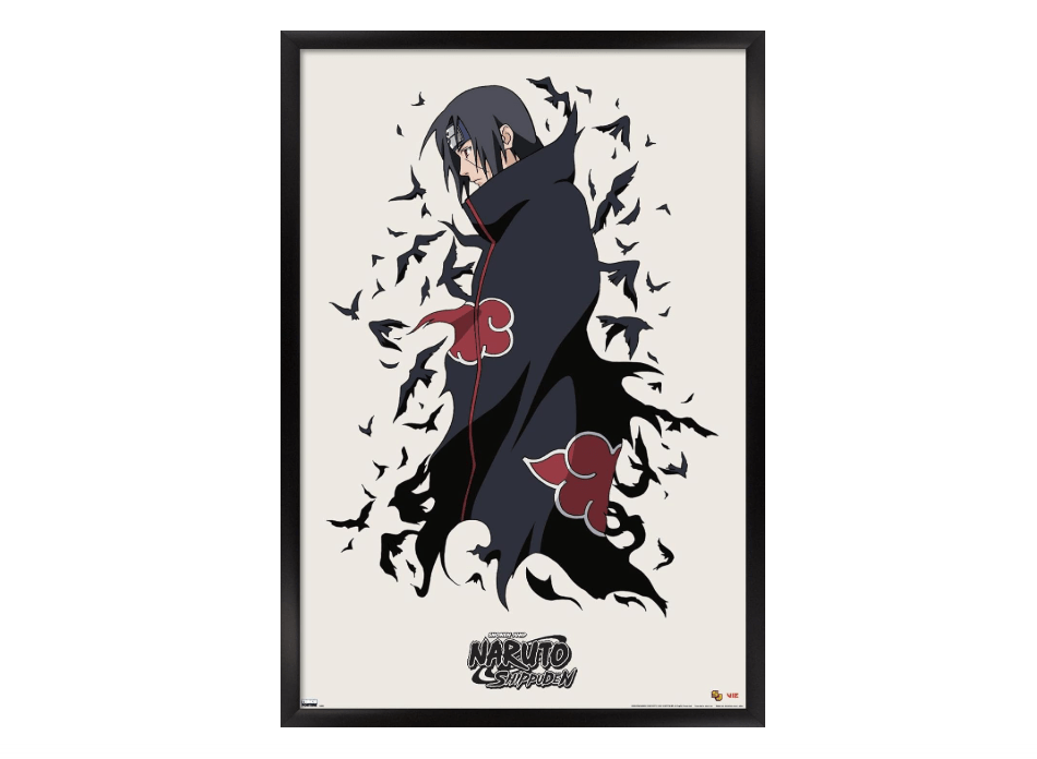 Trends International Naruto Shippuden - Itachi Wall Poster, 22.375" x 34", Black Framed Version