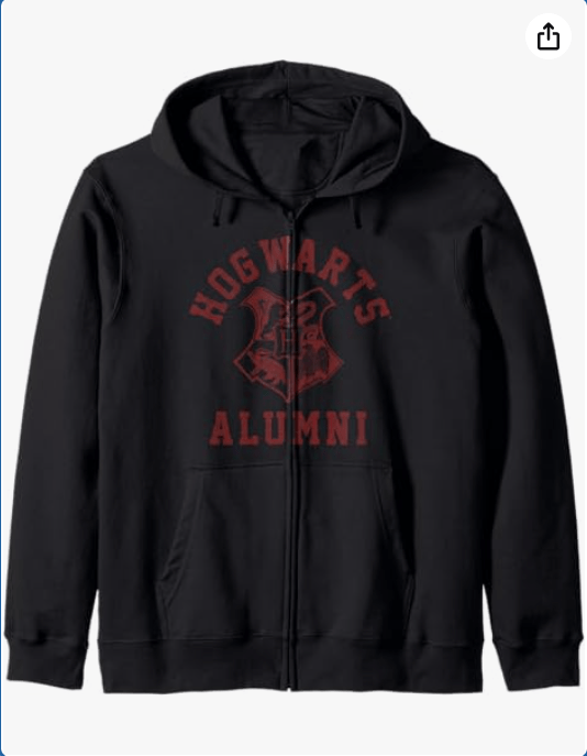 Harry Potter Hogwarts Alumni Crest Zip Hoodie 