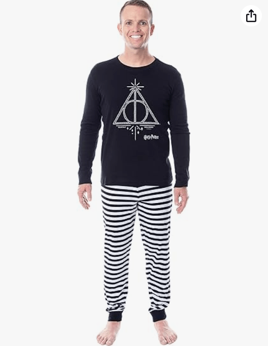 Harry Potter Wizarding World Deathly Hallows Adult Unisex Pajama Set
