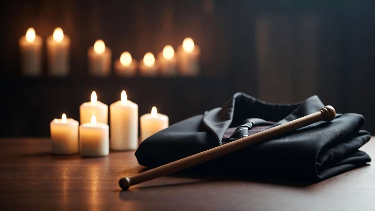 Candlelit memorial tribute honoring Robert Knox, Harry Potter actor.